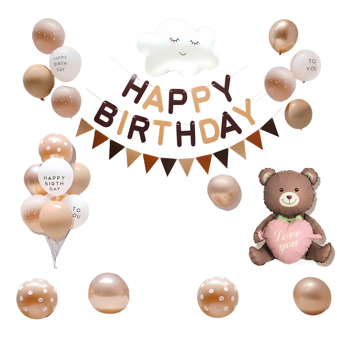 어린이 생일 파티 장식용 풍선 (다양한 크기: 18, 12, 10, 5인치), 라텍스 풍선 가랜드 아치 세트 (파티, 졸업식, 결혼식, 휴일, 생일 축하 장식용)
